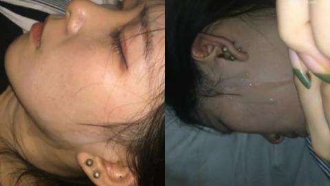 重庆房地产 女销售 梁柯琳 吃宵夜被客户灌醉迷干颜射脸上 